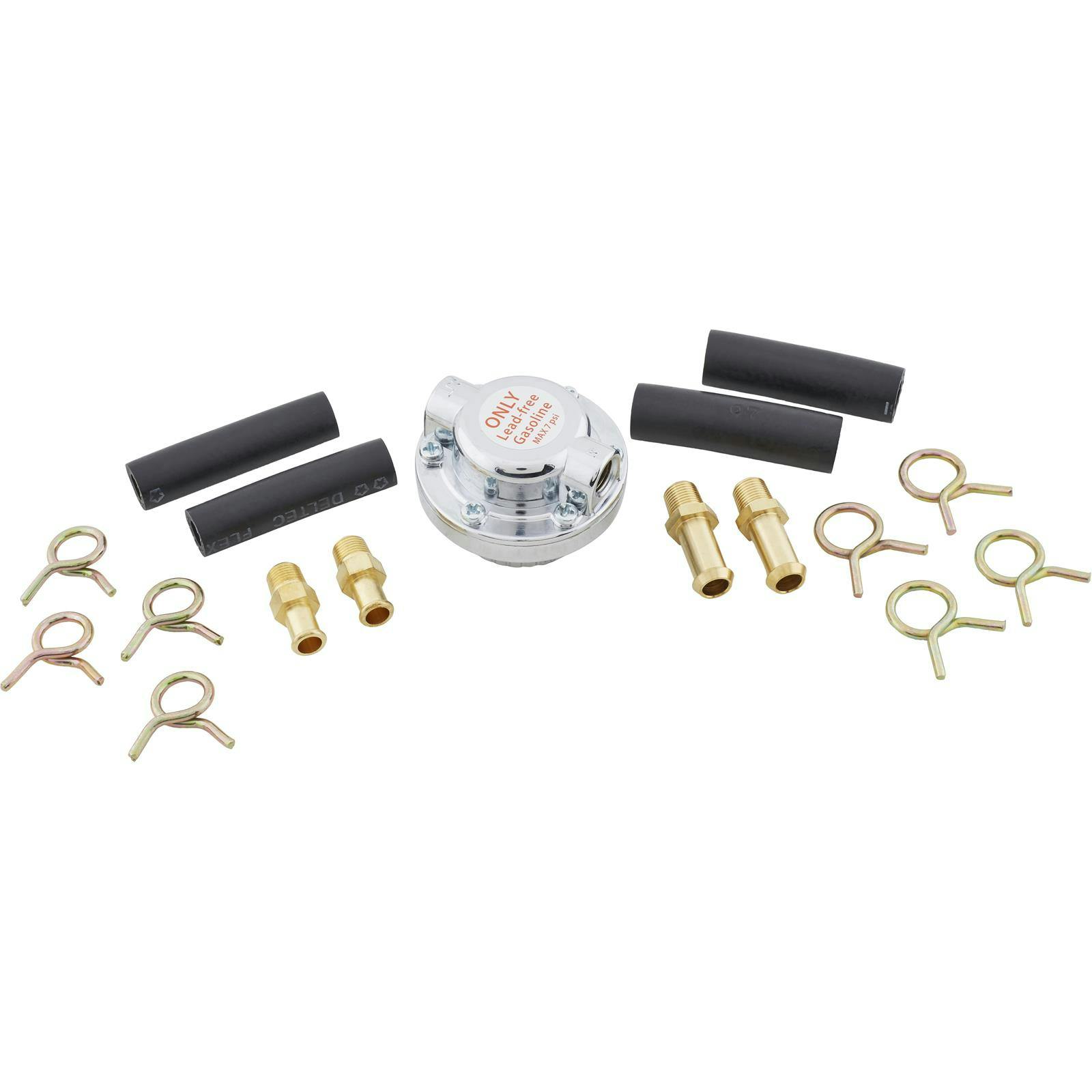 Offenhauser Chrome Universal Adjust. Fuel Pressure Regulator, 1-6 PSI