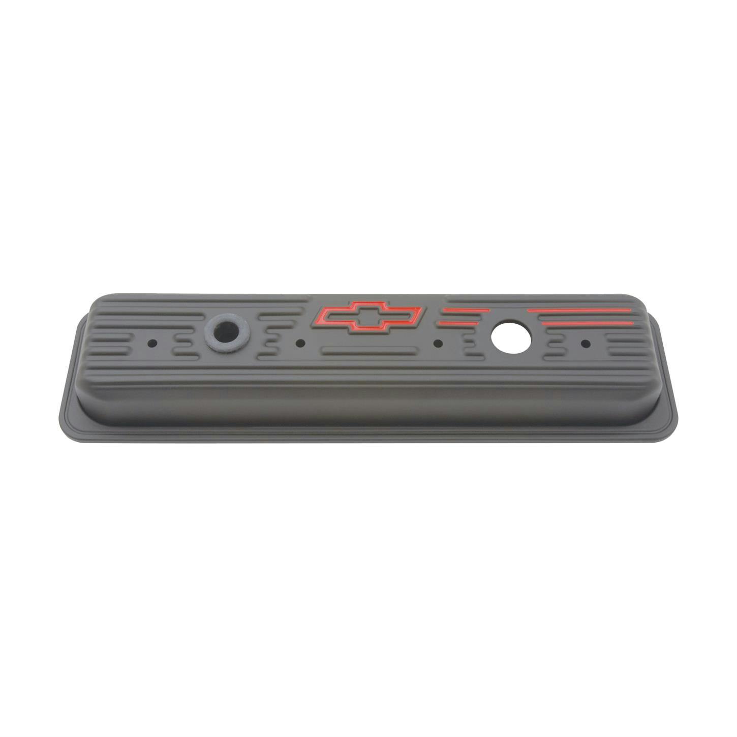 Proform 141-907 Chevrolet Valve Covers Ribbed Bowtie Design