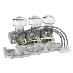Three Demon 98s on an Edelbrock Intake Linkage Kit