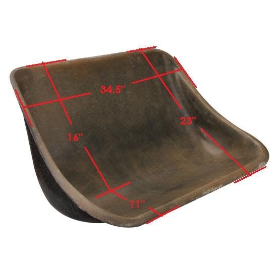 EMPI 3046 Buggy Rear Fiberglass Bench Seat, 34-1/2 Inch x 23 Inch