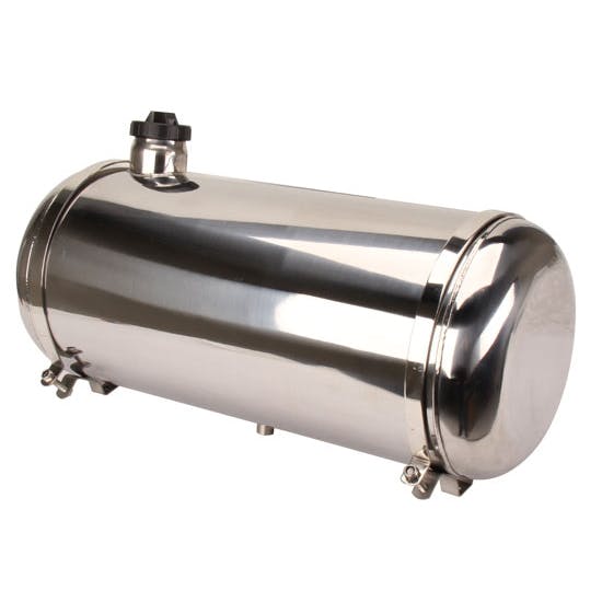 EMPI 3896 Pol. Stainless Steel Fuel Tank, 10x24 In., End Fill, 7.5 Gal