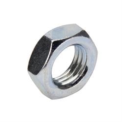 Steel Jam Nut, 3/8 Inch-24 Fine Thread, Zinc Coated, RH