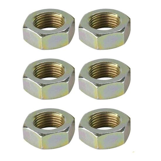Steel Jam Nuts, 11/16 Inch-18 NF Fine Thread, Pack/6