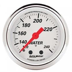 AutoMeter 1332 Arctic White Mechanical Water Temperature Gauge