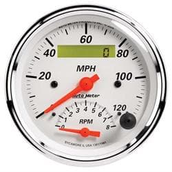 AutoMeter 1381 Arctic White Air-Core Tach/Speedometer Combo Gauge
