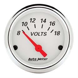 AutoMeter 1391 Arctic White Air-Core Voltmeter Gauge