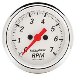 AutoMeter 1397 Arctic White Air-Core In-Dash Tachometer Gauge