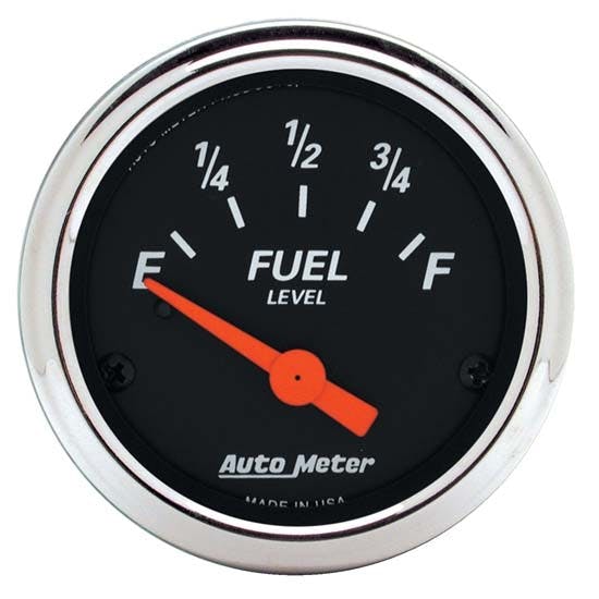 AutoMeter 1422 Designer Black Air-Core Fuel Level Gauge, 2-1/16