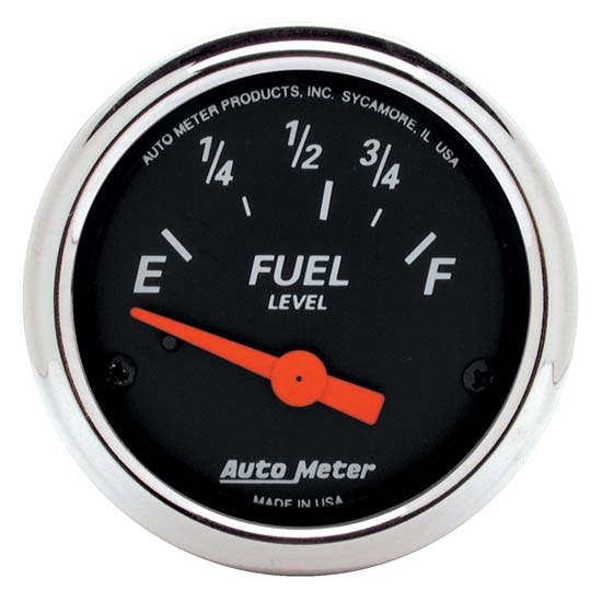 AutoMeter 1423 Designer Black Air-Core Fuel Level Gauge, 2-1/16