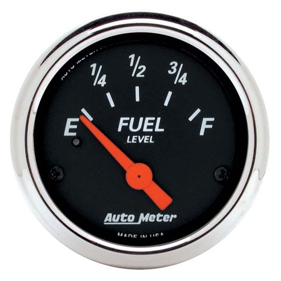 AutoMeter 1424 Designer Black Air-Core Fuel Level Gauge, 2-1/16