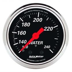 AutoMeter 1432 Designer Black Mechanical Water Temperature Gauge