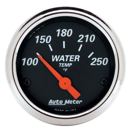 AutoMeter 1436 Designer Black Air-Core Water Temperature Gauge
