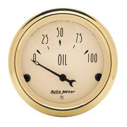 AutoMeter 1528 Golden Oldies Air-Core Oil Press. Gauge, 2-1/16