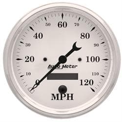 AutoMeter 1686 Old-Tyme White Quartz Clock Gauge, 2-1/16 Inch