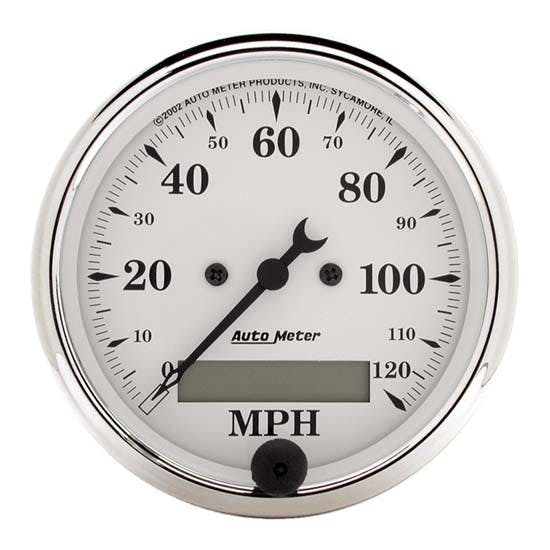 AutoMeter 1688 Old-Tyme White Air-Core Speedometer, 3-1/8 Inch
