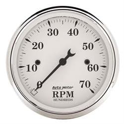 AutoMeter 1695 Old-Tyme White Air-Core In-Dash Tachometer, 3-1/8