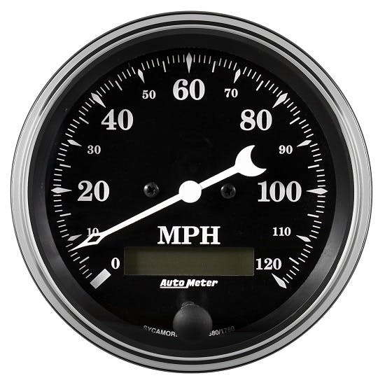 AutoMeter 1780 Old Tyme Black, 3-3/8" Speedometer, Electric