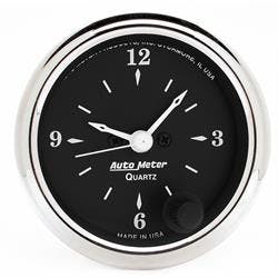 AutoMeter 1785 Old Tyme Black Quartz Clock Gauge, 2-1/16 Inch