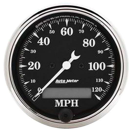 AutoMeter 1787 Old Tyme Black Air-Core Elec. Speedometer,3-1/8 In
