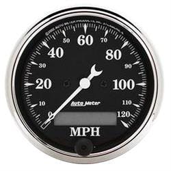 AutoMeter 1787 Old Tyme Black Air-Core Elec. Speedometer,3-1/8 In