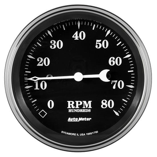 AutoMeter 1790 Old Tyme Black, 3-3/8" Tachometer, In-Dash