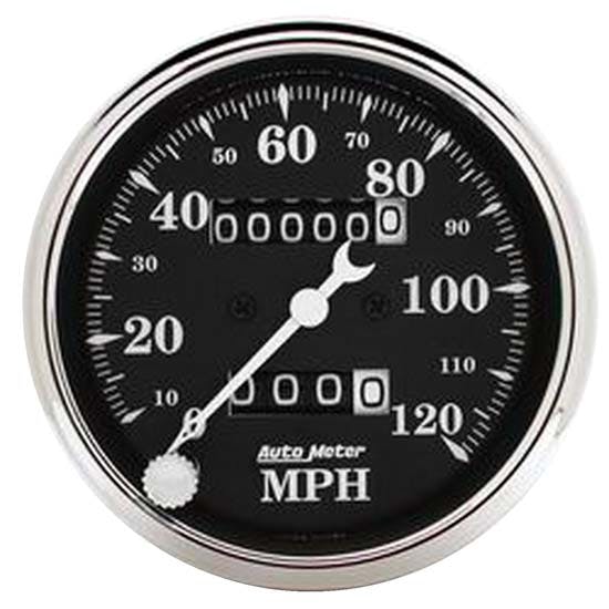 AutoMeter 1796 Old Tyme Black Mechanical Speedometer, 3-1/8 Inch