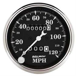 AutoMeter 1796 Old Tyme Black Mechanical Speedometer, 3-1/8 Inch