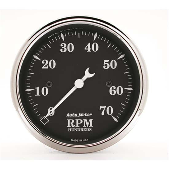 AutoMeter 1798 Old Tyme Black Air-Core In-Dash Tachometer, 3-1/8