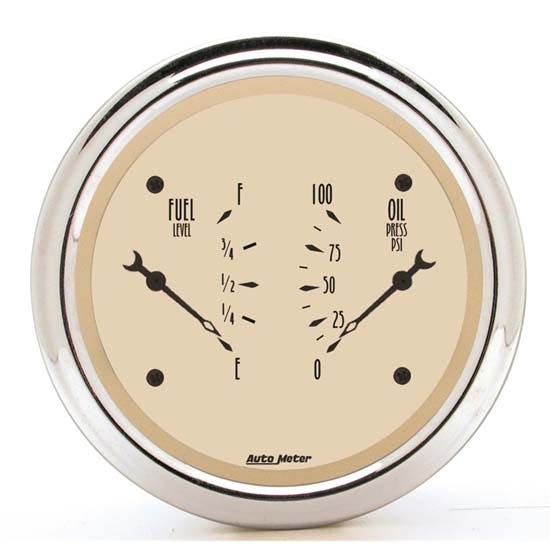AutoMeter 1813 Antique Beige Air-Core Dual Gauge