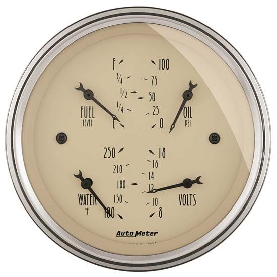 AutoMeter 1814 Antique Beige Air-Core Quad Gauge