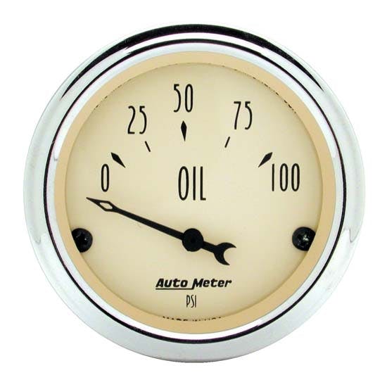 AutoMeter 1827 Antique Beige Air-Core Oil Press. Gauge