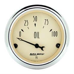 AutoMeter 1827 Antique Beige Air-Core Oil Press. Gauge
