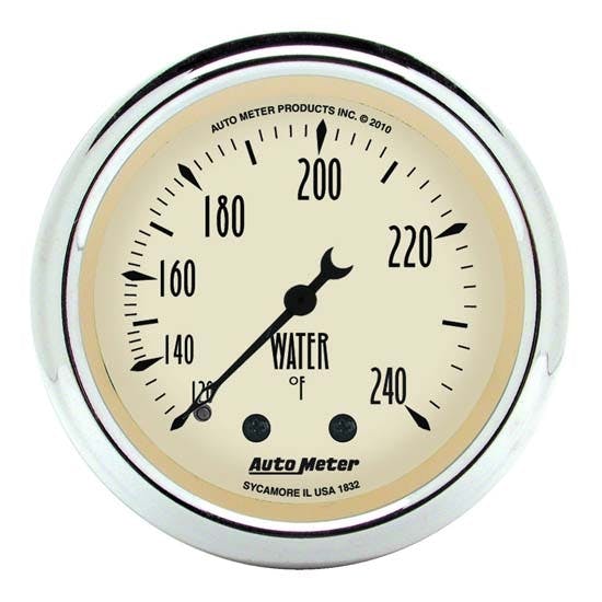 AutoMeter 1832 Antique Beige Mechanical Water Temperature Gauge