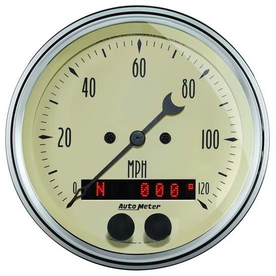 AutoMeter 1849 Antique Beige Air-Core GPS Speedometer Gauge