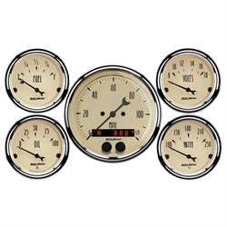 AutoMeter 1850 Antique Beige 5 Piece GPS Gauge Kit