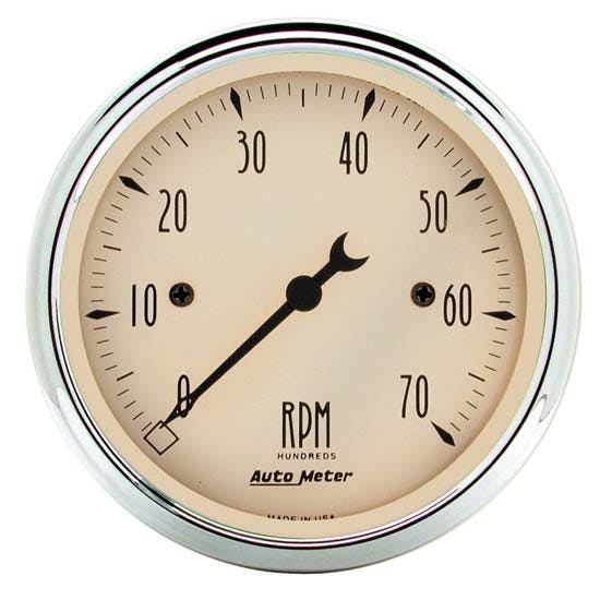 AutoMeter 1898 Antique Beige Air-Core In-Dash Tachometer Gauge