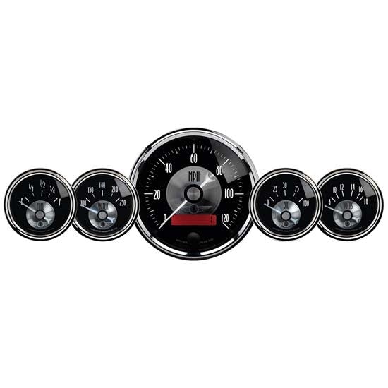 AutoMeter 2001 Prestige Black Diamond 5 Piece Gauge Set