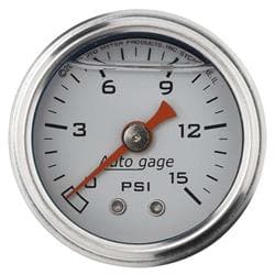 AutoMeter 2175 Auto Gage Mechanical Press. Gauge, 1-1/2 , 0-15