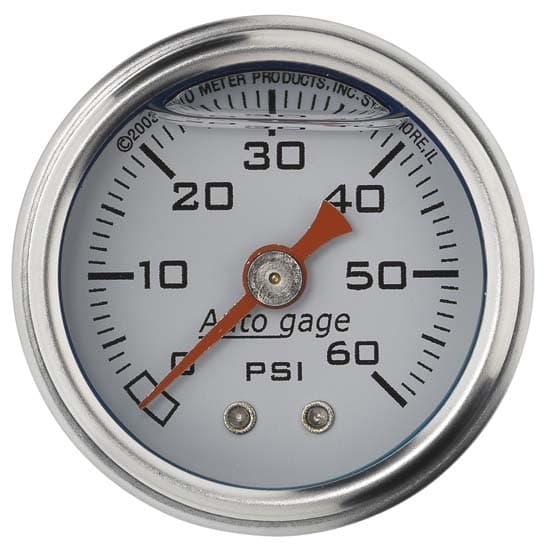 AutoMeter 2176 Auto Gage Mechanical Press. Gauge, 1-1/2 , 0-60