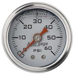AutoMeter 2176 Auto Gage Mechanical Press. Gauge, 1-1/2 , 0-60