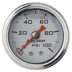 AutoMeter 2177 Auto Gage Mechanical Press. Gauge, 1-1/2 , 0-100