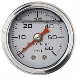 AutoMeter 2179 Auto Gage Mechanical Press. Gauge, 1-1/2 , 0-60