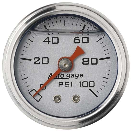 AutoMeter 2180 Auto Gage Mechanical Press. Gauge, 1-1/2 , 0-100