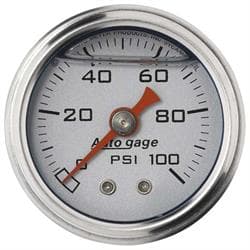 AutoMeter 2180 Auto Gage Mechanical Press. Gauge, 1-1/2 , 0-100