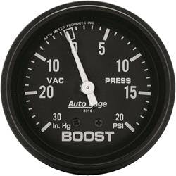 AutoMeter 2310 Auto Gage Mechanical Boost/Vacuum Gauge