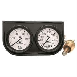 AutoMeter 2326 Auto Gage Mechanical 2 Gauge Console, Oil/Water