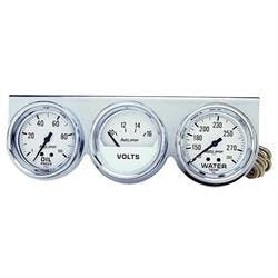 AutoMeter 2329 AutoGage Mechanical 3 Gauge Console,Oil/Water/Volt
