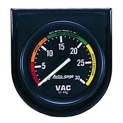 AutoMeter 2337 Auto Gage Mechanical Vacuum Gauge w/Panel, 2 Inch