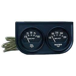 AutoMeter 2345 Auto Gage Mechanical 2 Gauge Console, Oil/Water