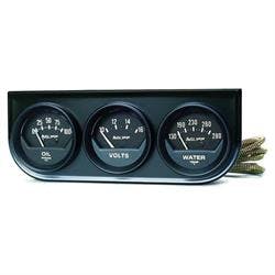 AutoMeter 2348 AutoGage Mechanical 3 Gauge Console,Oil/Water/Volt